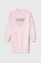 Дитяча бавовняна сукня Guess бавовна рожевий J3YK20.KA6R3.9BYX
