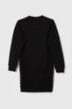 Dievčenské bavlnené šaty Guess čierna
