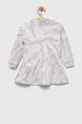 Guess sukienka bawełniana dziecięca fioletowy
