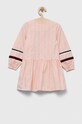 Хлопковое детское платье Tommy Hilfiger KG0KG07347.74.122.9BYX розовый AW23