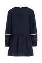 Otroška bombažna obleka Tommy Hilfiger mornarsko modra