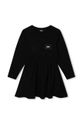 Dječja haljina Dkny pletivo crna D32895.126.150