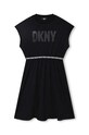 Dječja haljina Dkny print crna D32898.162.174