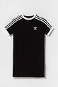 adidas Originals rochie din bumbac pentru copii mini negru IM3902