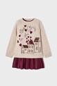 Mayoral sweter dziecięcy z domieszką wełny bordowy 4923.6D.Mini.9BYX