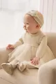 beżowy Mayoral Newborn sukienka niemowlęca Dziewczęcy