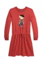 rdeča Otroška obleka Polo Ralph Lauren Dekliški