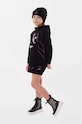 Dkny sukienka bawełniana dziecięca x DC Comics nadruk czarny D32906.114.150