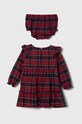 Дитяча бавовняна сукня Jamiks NANEA.Komplet.JZG342.G червоний AW23