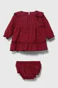 Pamučna haljina za bebe Jamiks crvena