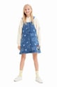 Dievčenské rifľové šaty Desigual x Disney rifľovina modrá 23WGVD01
