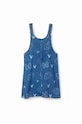 Desigual rochie din denim pentru copii x Disney 23WGVD01 albastru AW23