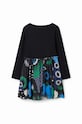 Παιδικό φόρεμα Desigual 23WGVK06 μαύρο