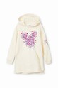 Dievčenské bavlnené šaty Desigual x Disney 23WGVK07 béžová AW23