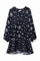 Desigual sukienka dziecięca 23WGVW05 DRESS LONG SLEEVE 23WGVW05 czarny AW23