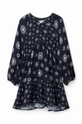 Desigual vestito bambina 23WGVW05 DRESS LONG SLEEVE nero