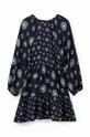 Dziewczynka Desigual sukienka dziecięca 23WGVW05 DRESS LONG SLEEVE 23WGVW05 czarny