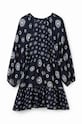 Deklice Otroška obleka Desigual 23WGVW05 DRESS LONG SLEEVE 23WGVW05 črna