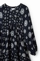 Otroška obleka Desigual 23WGVW05 DRESS LONG SLEEVE črna 23WGVW05