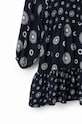 Otroška obleka Desigual 23WGVW05 DRESS LONG SLEEVE 23WGVW05 črna