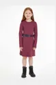 fioletowy Calvin Klein Jeans sukienka dziecięca Dziewczęcy