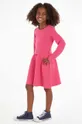 roza Otroška obleka Tommy Hilfiger Dekliški