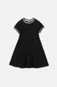 czarny Coccodrillo sukienka bawełniana dziecięca Dziewczęcy