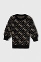 Otroška obleka iz volnene mešanice Guess Pletenina črna K3BK28.Z39N0.9BYX