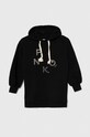 Хлопковое детское платье Pinko Up хлопок чёрный F3PIJGDR231