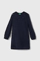 Детское платье с примесью шерсти United Colors of Benetton длинный тёмно-синий 1UTKCV002.P.SEASONAL