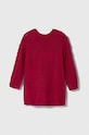 United Colors of Benetton sukienka z domieszką wełny dziecięca długi bordowy 1UTKCV002.P.SEASONAL