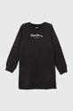 Дитяча бавовняна сукня Pepe Jeans довгий чорний PG951633