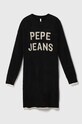 Детское платье с примесью шерсти Pepe Jeans длинный чёрный PG951647