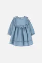 блакитний Дитяча бавовняна сукня Coccodrillo Для дівчаток