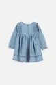 Pamučna haljina za bebe Coccodrillo plava