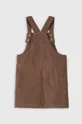 Βρεφικό κοτλέ φόρεμα Coccodrillo καφέ