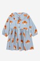 Детска памучна рокля Bobo Choses 223AC105 син AW23