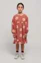 roza Otroška bombažna obleka Bobo Choses Dekliški