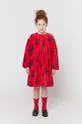 rdeča Otroška obleka Bobo Choses Dekliški