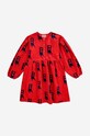 Bobo Choses rochie fete 223FC012 rosu AW23