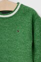 Мальчик Детский свитер с примесью шерсти Tommy Hilfiger KB0KB08304.74.122.9BYX зелёный