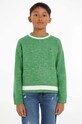 Дитячий светр з домішкою вовни Tommy Hilfiger з додаванням вовни зелений KB0KB08304.128.176.9BYX