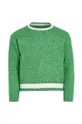 Detský sveter s prímesou vlny Tommy Hilfiger zelená