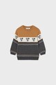 Mayoral sweter niemowlęcy z domieszką wełny beżowy 2317.3A.Baby.9BYX