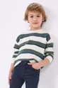 zöld Mayoral gyerek gyapjúkeverékből készült pulóver Fiú