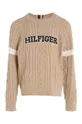 Tommy Hilfiger sweter dziecięcy beżowy