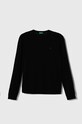 United Colors of Benetton sweter z domieszką wełny dziecięcy z domieszką wełny czarny 1032C103X.G.SEASONAL