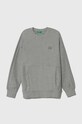United Colors of Benetton hanorac de bumbac pentru copii uni gri 3ITZC10E3.G.SEASONAL
