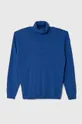modra Otroški pulover s primesjo volne United Colors of Benetton Fantovski