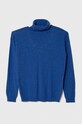 Detský sveter s prímesou vlny United Colors of Benetton 1032C200D.G.SEASONAL modrá AW24